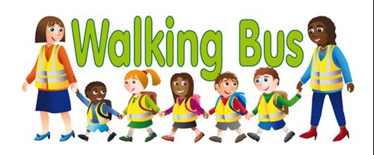 A logo for Walking Bus