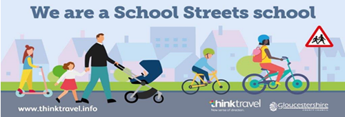 A Thinktravel banner image promoting a 'School Streets school'